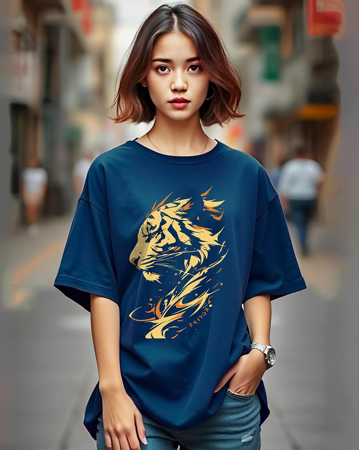 AUSK Women's Graphic Oversized T-Shirt - Image 33