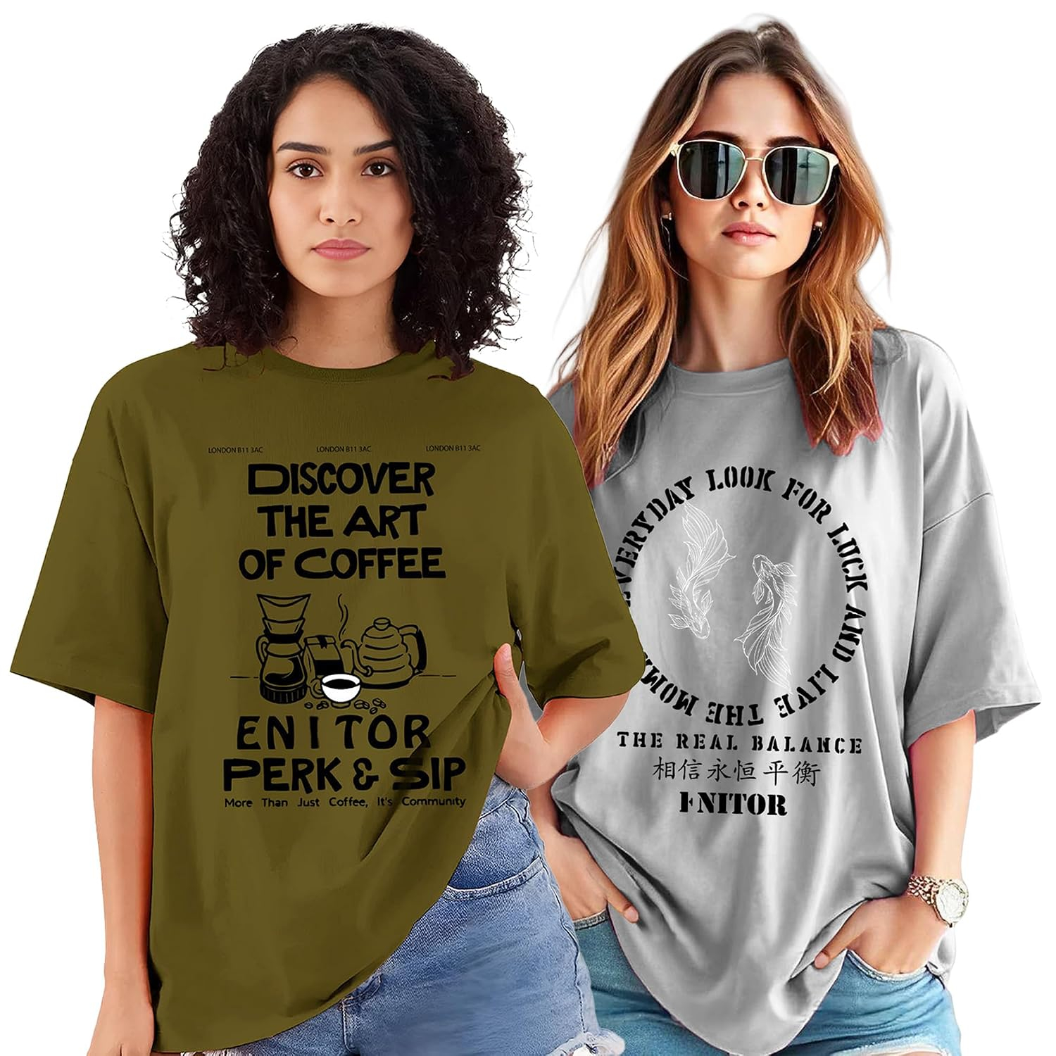 AUSK Women's Graphic Oversized T-Shirt - Image 34