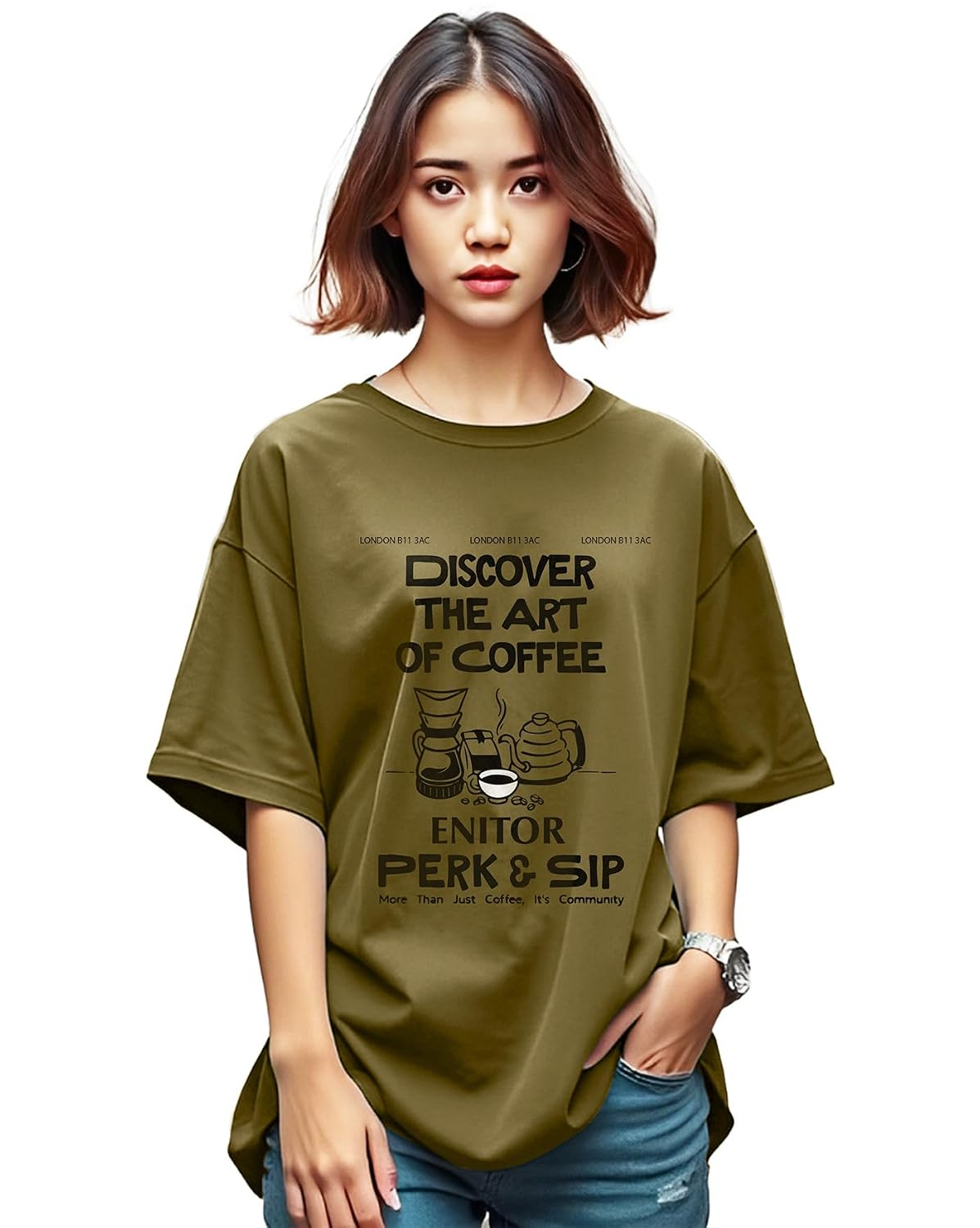AUSK Women's Graphic Oversized T-Shirt - Image 38