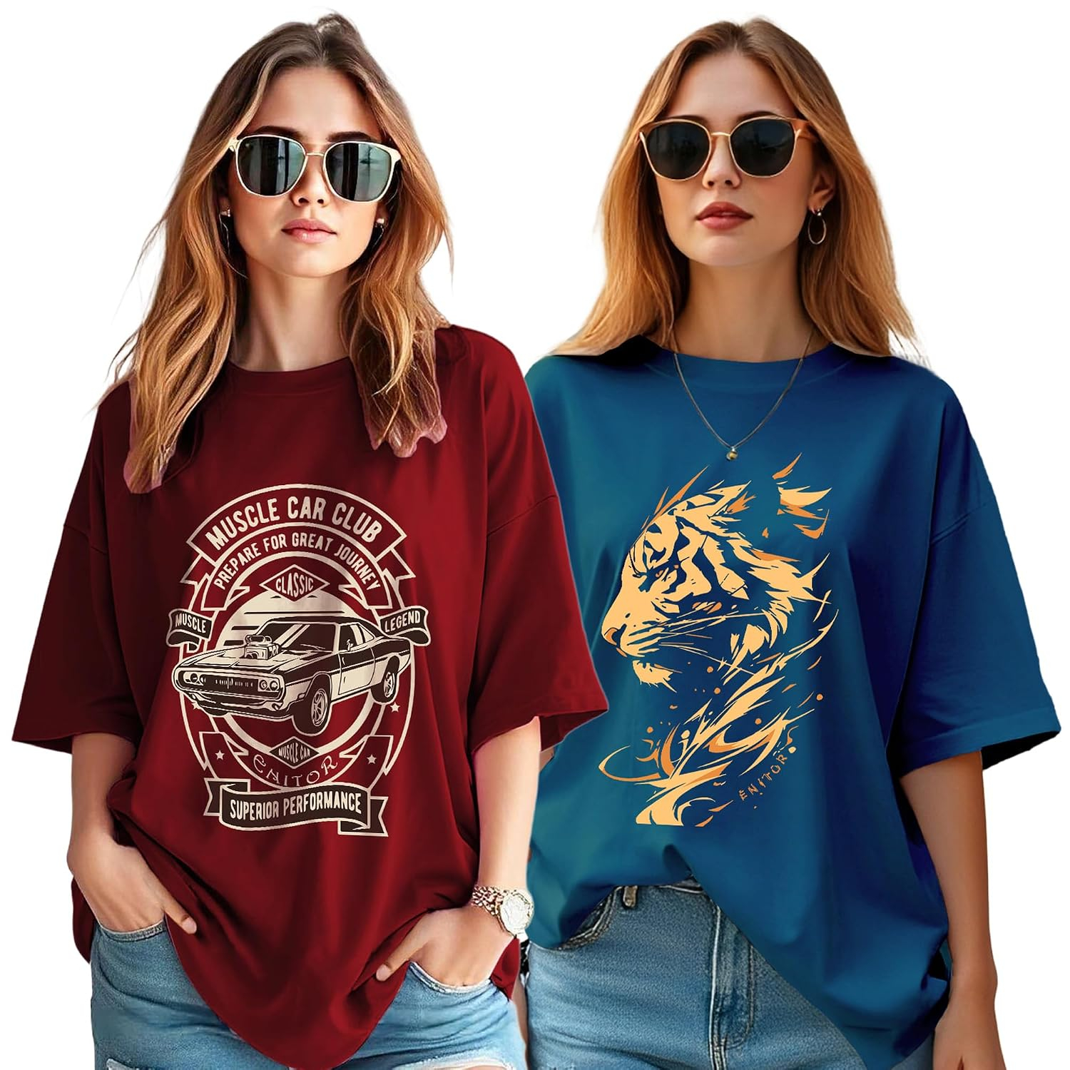 AUSK Women's Graphic Oversized T-Shirt - Image 46