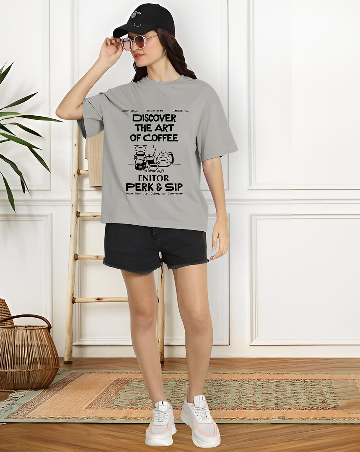 AUSK Women's Graphic Oversized T-Shirt - Image 55