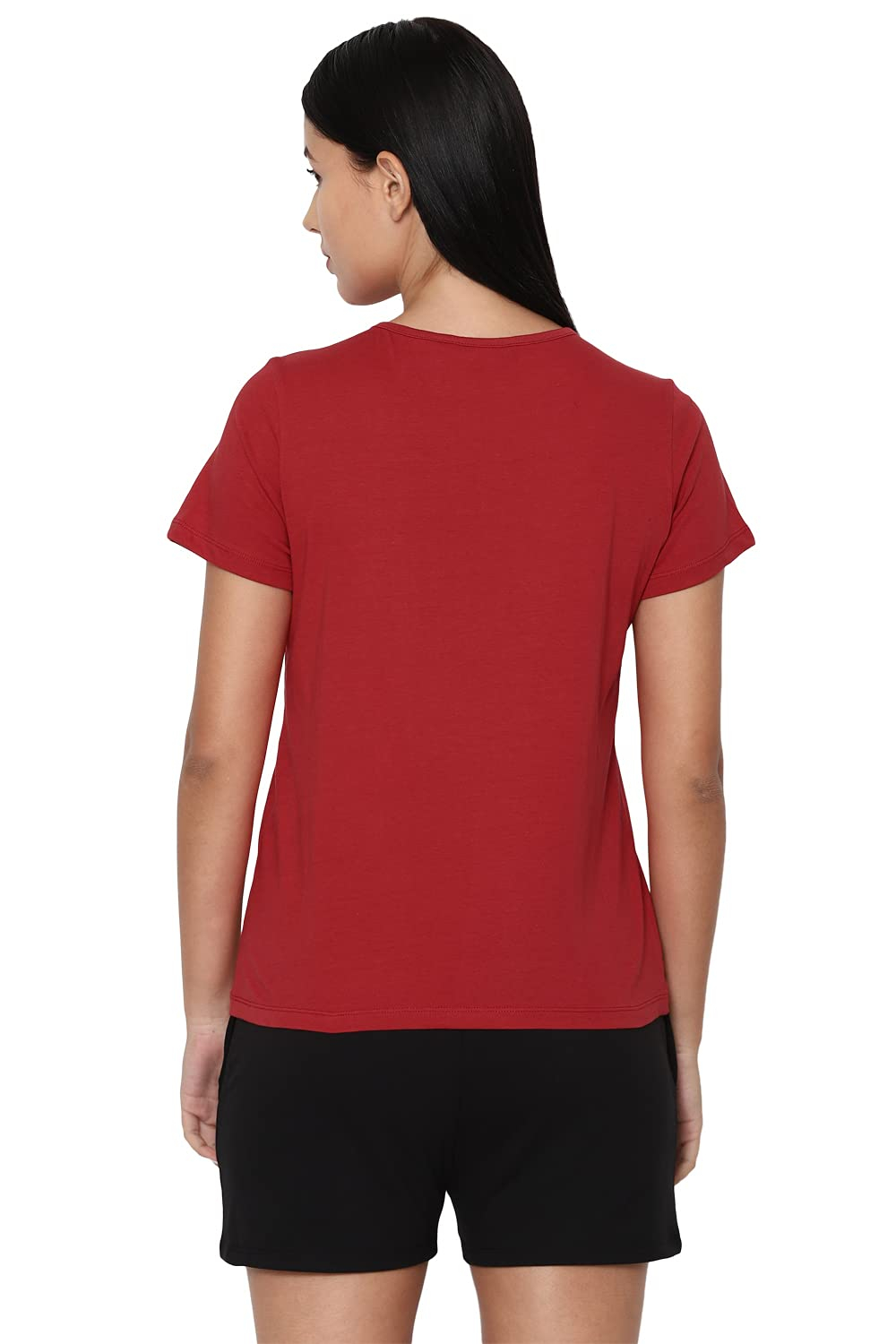 Allen Solly Women's Regular-Fit Cotton Crew-Neck T-Shirt - Image 8