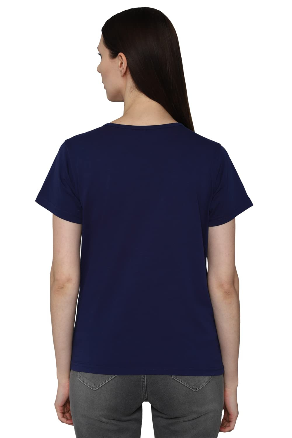 Allen Solly Women's Regular-Fit Cotton Crew-Neck T-Shirt - Image 13