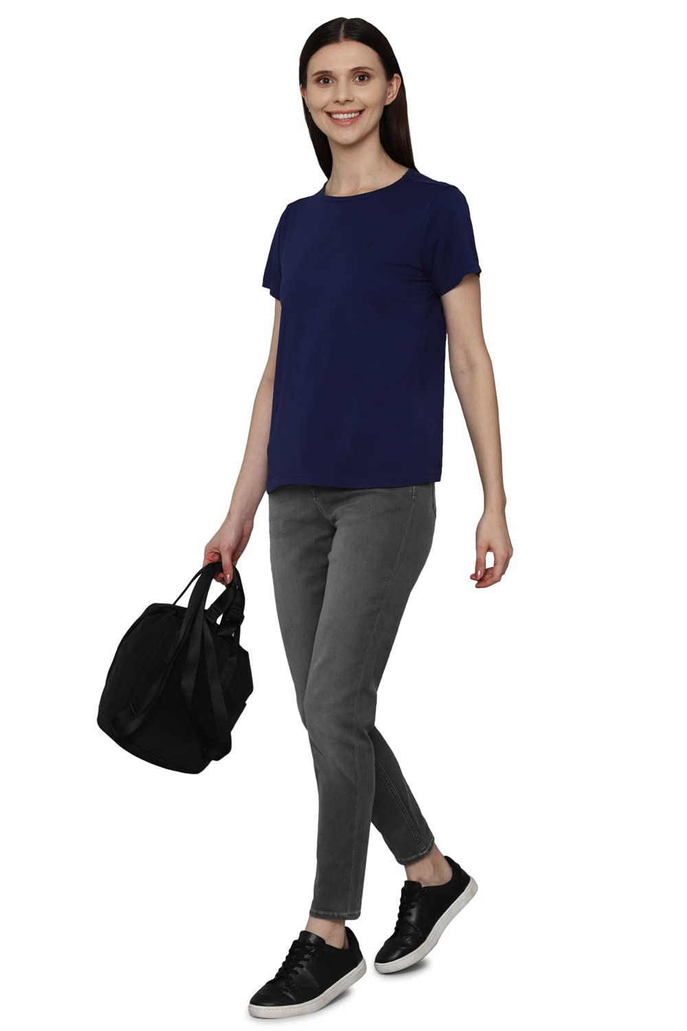 Allen Solly Women's Regular-Fit Cotton Crew-Neck T-Shirt - Image 15