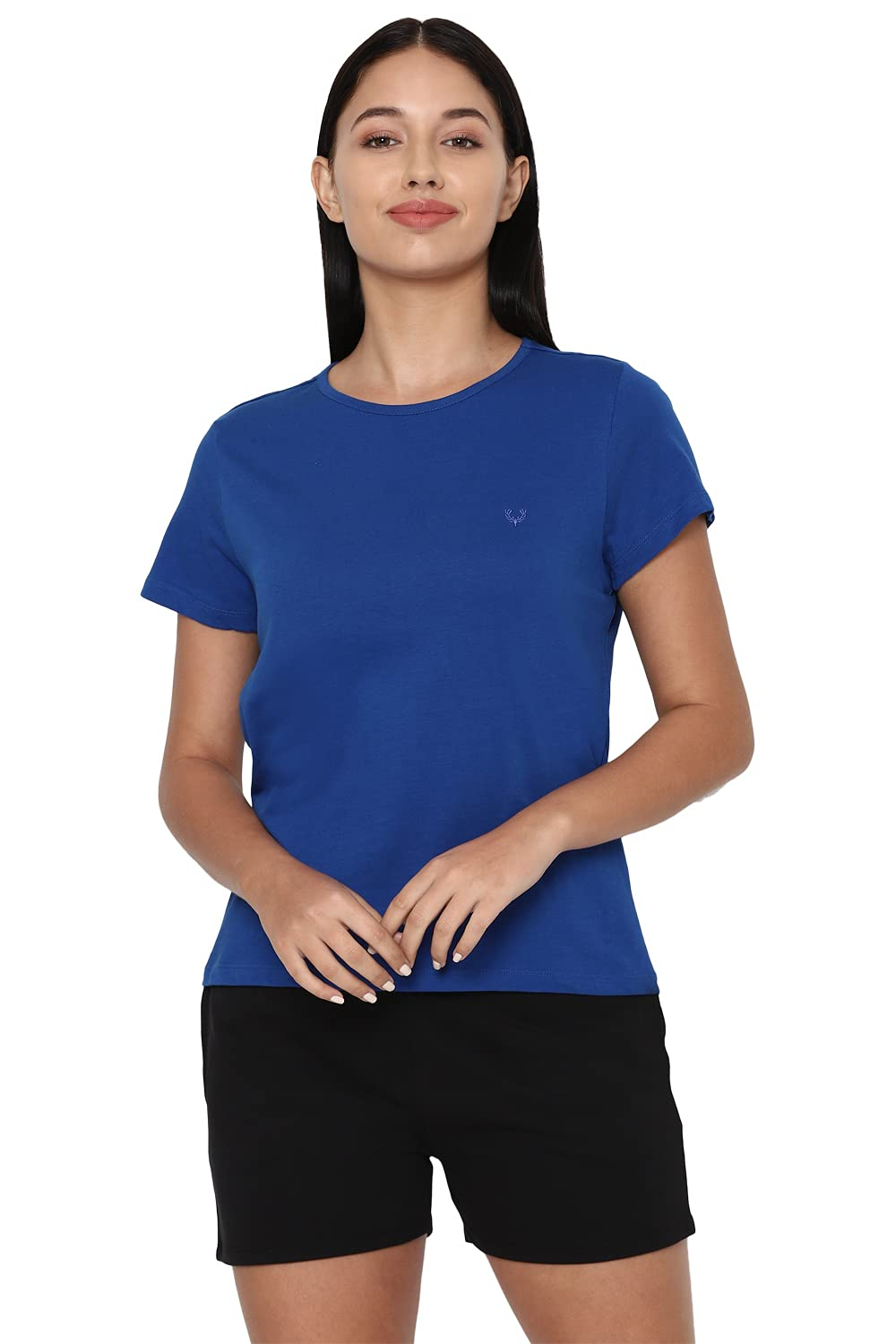 Allen Solly Women's Regular-Fit Cotton Crew-Neck T-Shirt - Image 16