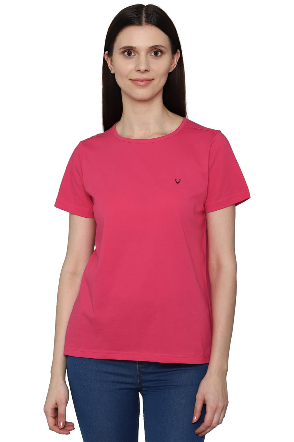 Allen Solly Women's Regular-Fit Cotton Crew-Neck T-Shirt - Image 21