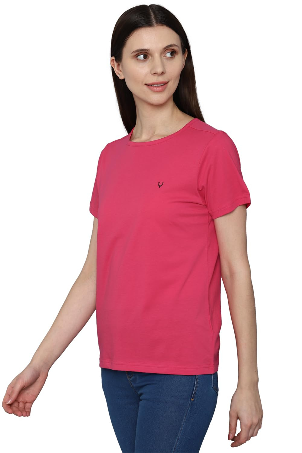Allen Solly Women's Regular-Fit Cotton Crew-Neck T-Shirt - Image 22
