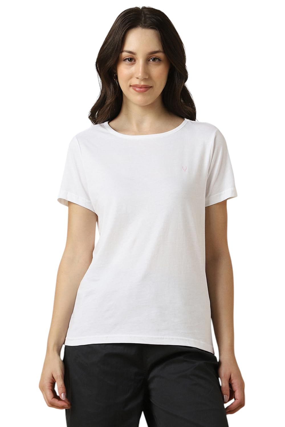 Allen Solly Women's Regular-Fit Cotton Crew-Neck T-Shirt - Image 26