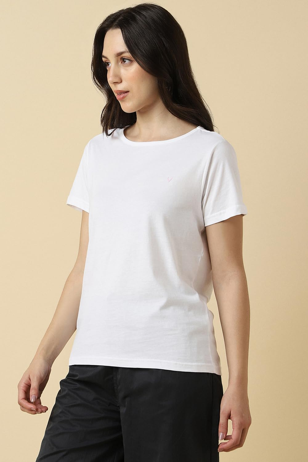 Allen Solly Women's Regular-Fit Cotton Crew-Neck T-Shirt - Image 27
