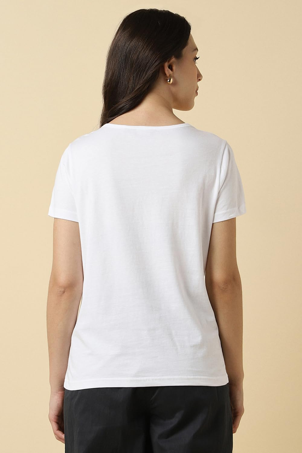 Allen Solly Women's Regular-Fit Cotton Crew-Neck T-Shirt - Image 28