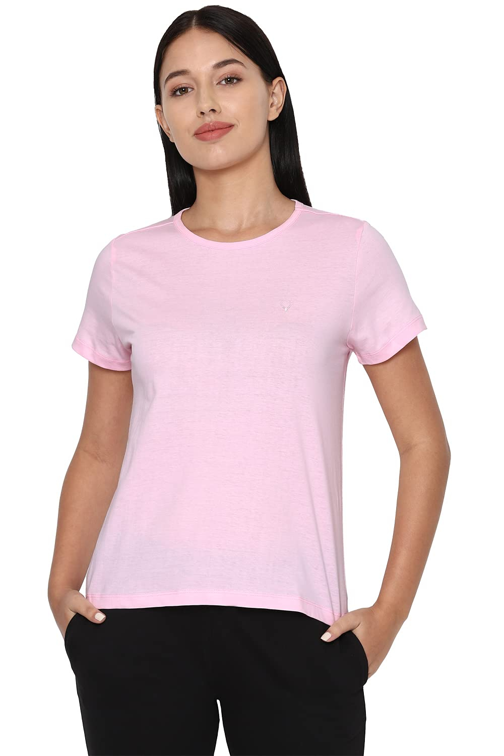 Allen Solly Women's Regular-Fit Cotton Crew-Neck T-Shirt - Image 31