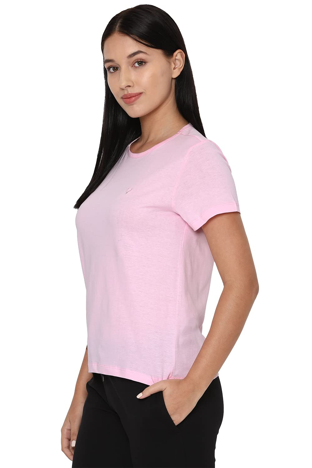 Allen Solly Women's Regular-Fit Cotton Crew-Neck T-Shirt - Image 32
