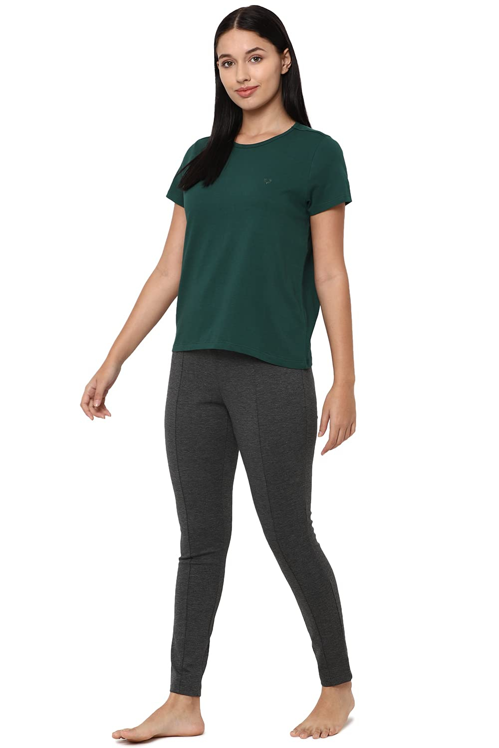 Allen Solly Women's Regular-Fit Cotton Crew-Neck T-Shirt - Image 40