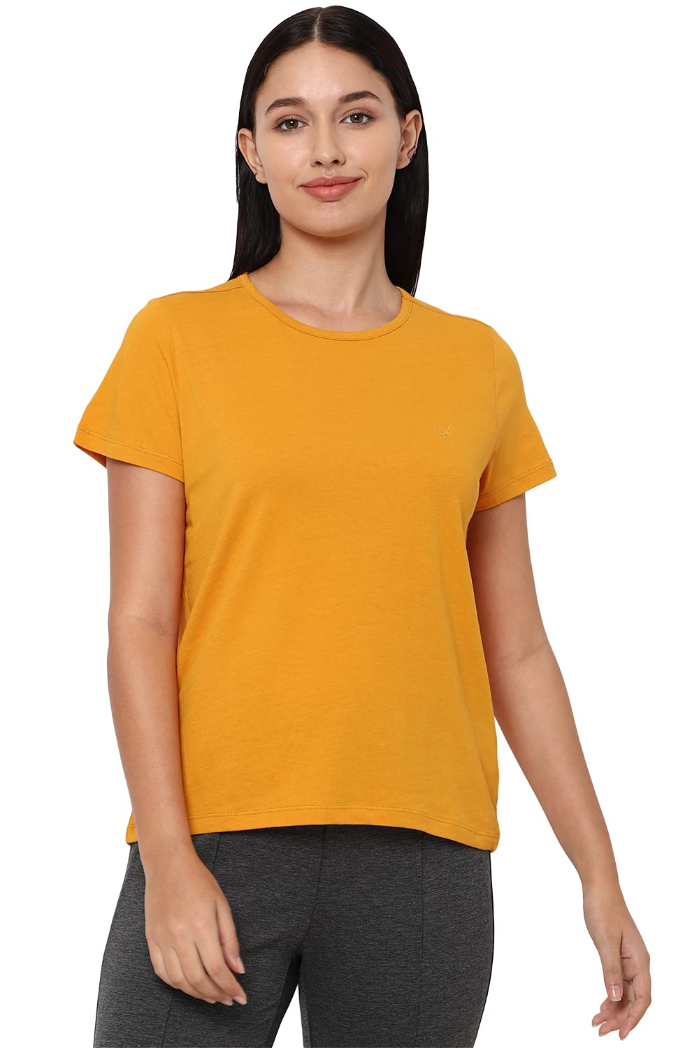 Allen Solly Women's Regular-Fit Cotton Crew-Neck T-Shirt - Image 41