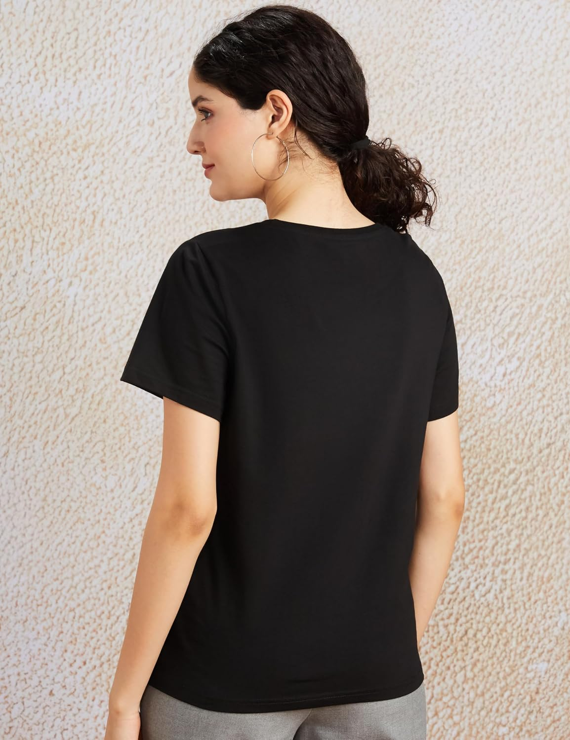 Symbol Women's Cotton-Stretch Round-Neck T-Shirts - Pack of 2 - Image 3