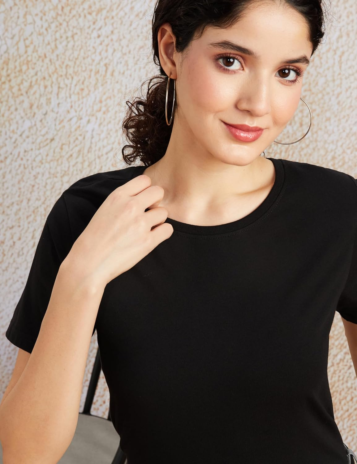 Symbol Women's Cotton-Stretch Round-Neck T-Shirts - Pack of 2 - Image 5
