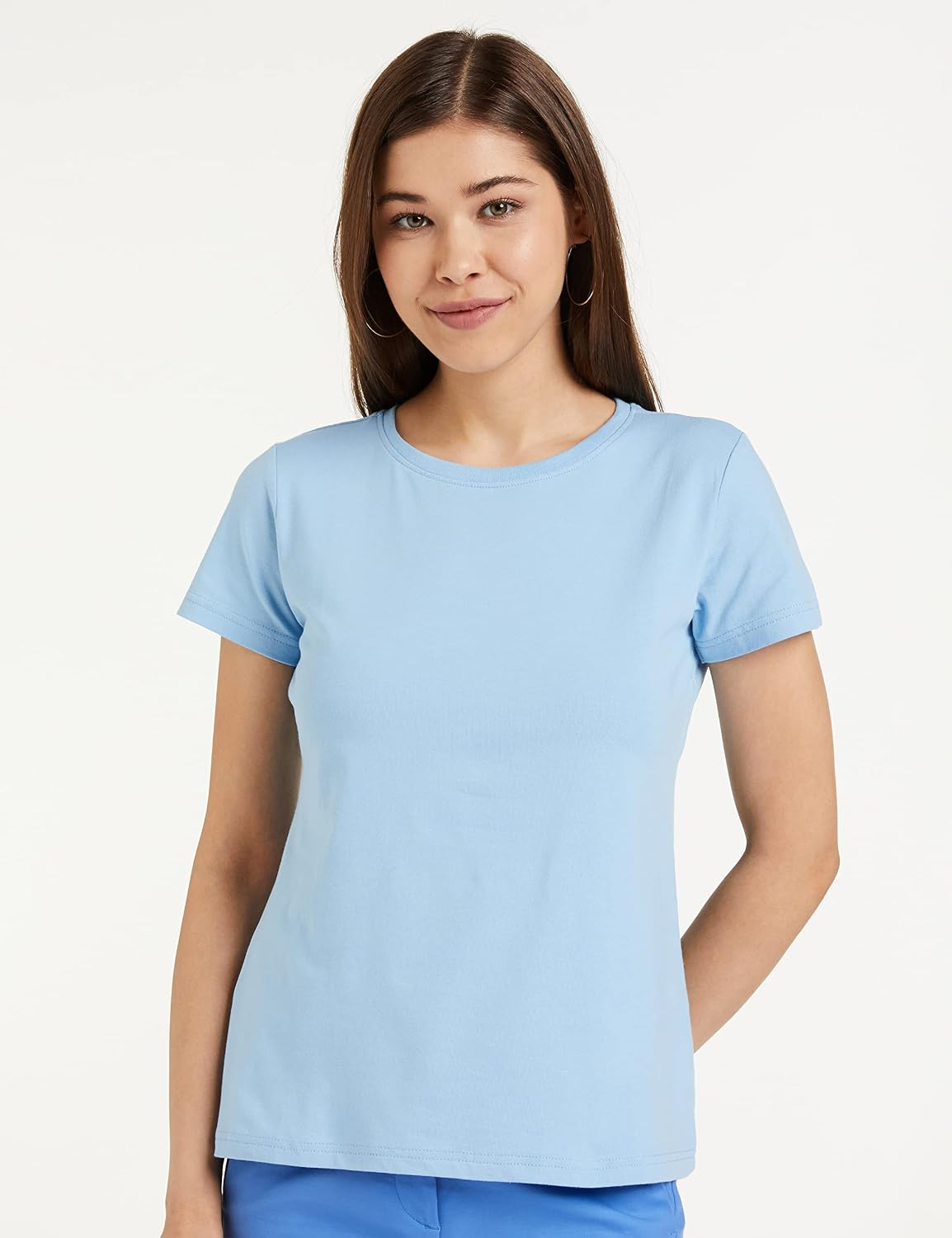 Symbol Women's Cotton-Stretch Round-Neck T-Shirts - Pack of 2 - Image 37