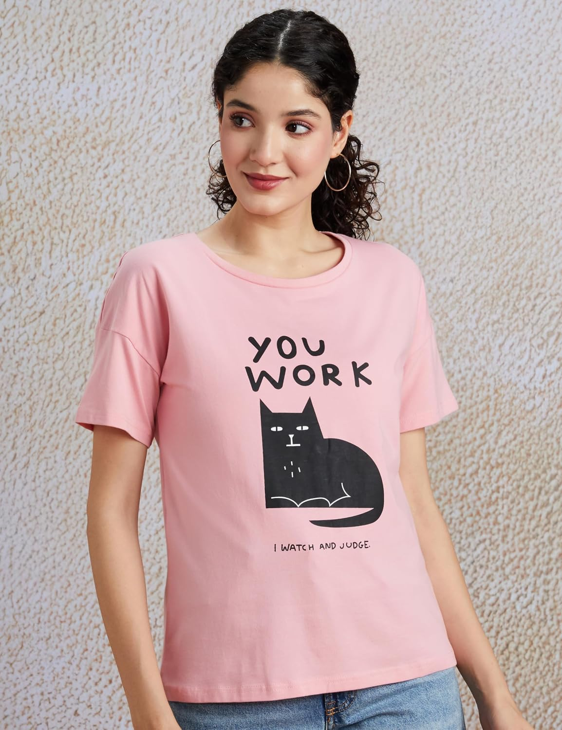 Symbol Women's Cotton-Stretch Round-Neck T-Shirts - Pack of 2 - Image 47