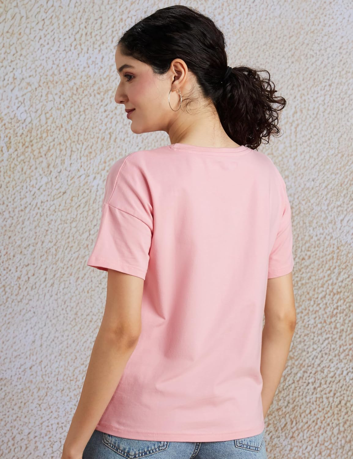 Symbol Women's Cotton-Stretch Round-Neck T-Shirts - Pack of 2 - Image 48