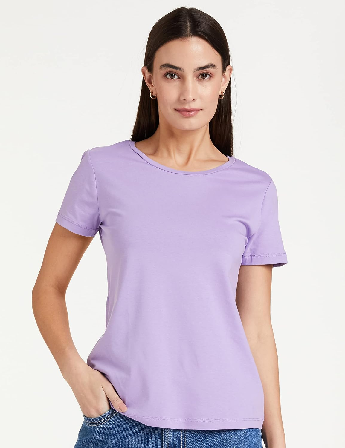 Symbol Women's Cotton-Stretch Round-Neck T-Shirts - Pack of 2 - Image 53