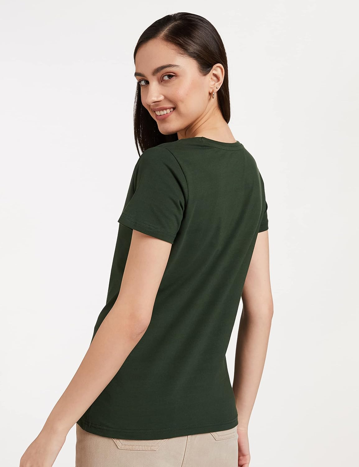 Symbol Women's Cotton-Stretch Round-Neck T-Shirts - Pack of 2 - Image 94
