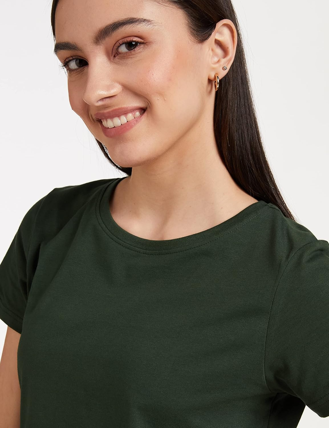 Symbol Women's Cotton-Stretch Round-Neck T-Shirts - Pack of 2 - Image 96