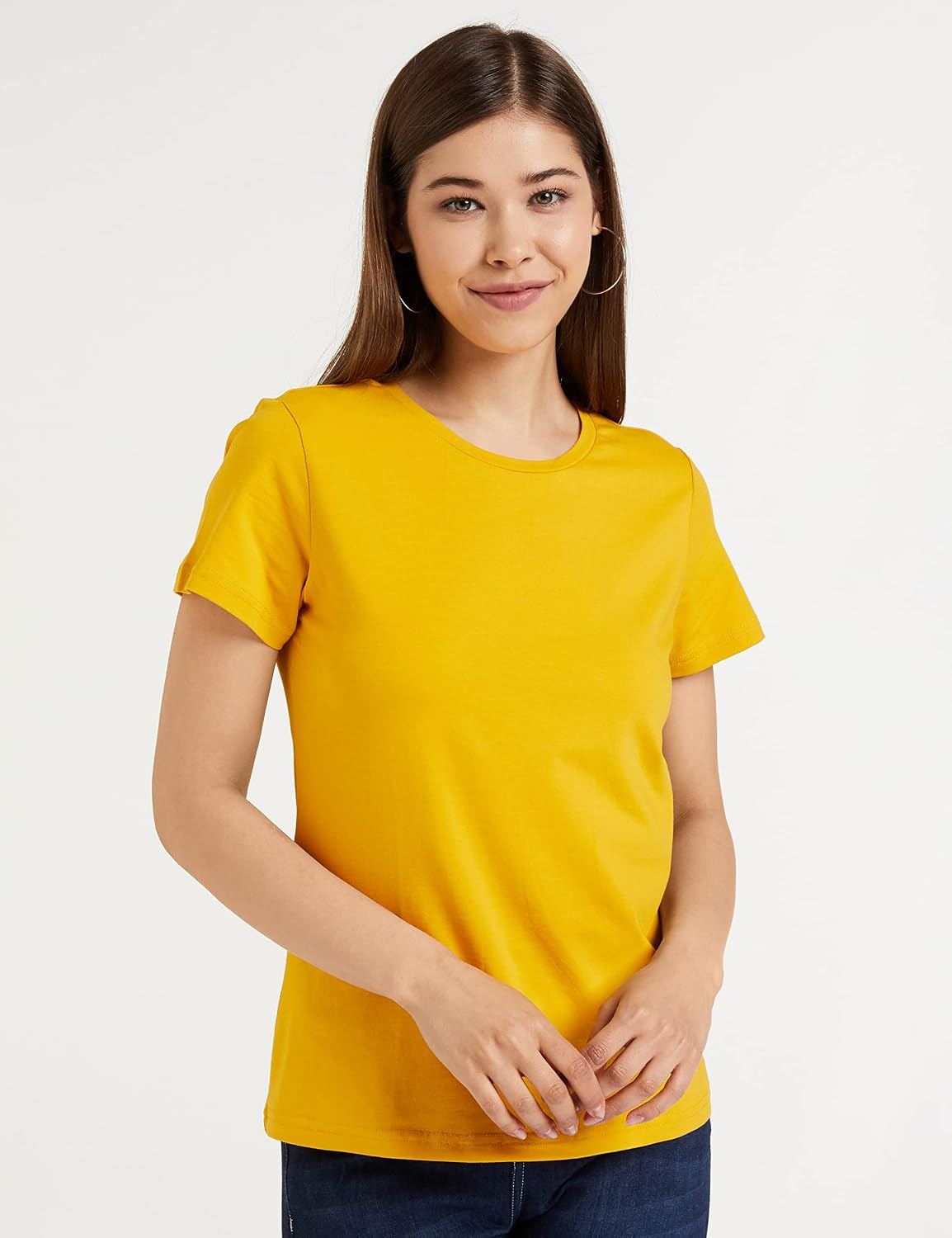 Symbol Women's Cotton-Stretch Round-Neck T-Shirts - Pack of 2 - Image 103