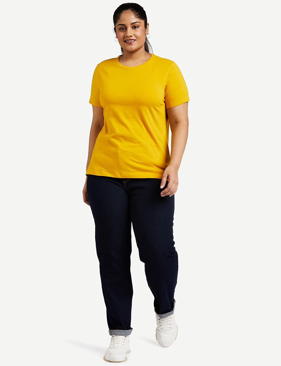 Symbol Women's Cotton-Stretch Round-Neck T-Shirts - Pack of 2 - Image 109