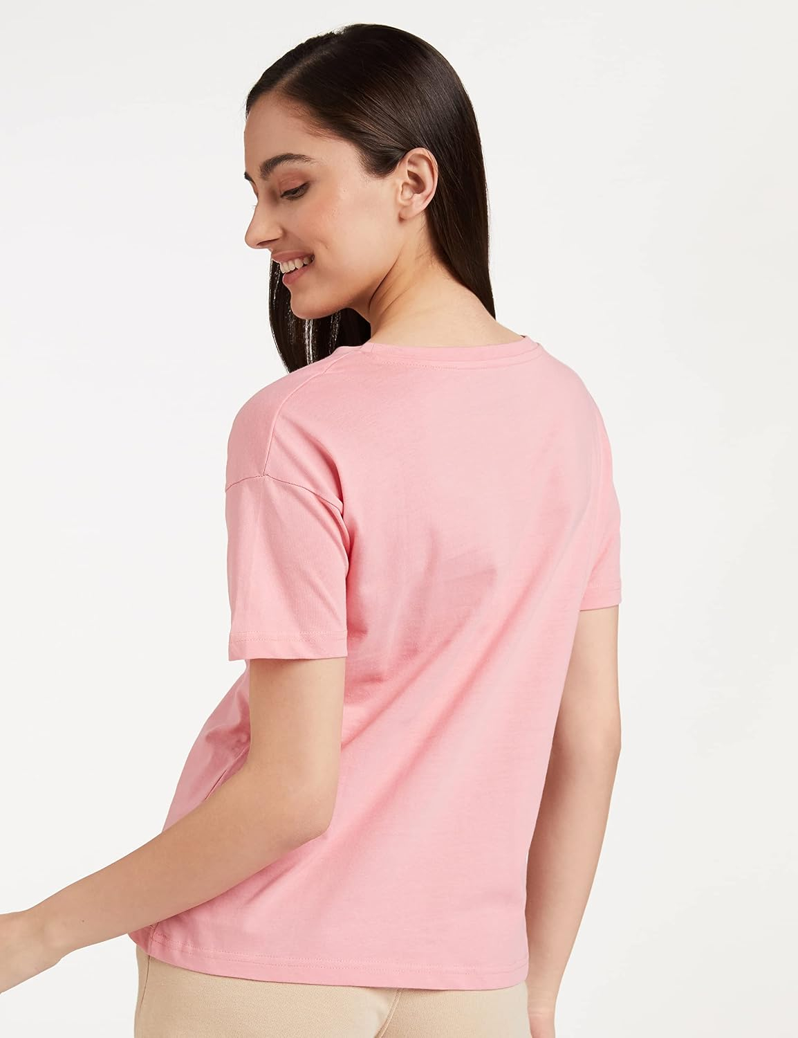 Symbol Women's Cotton-Stretch Round-Neck T-Shirts - Pack of 2 - Image 112