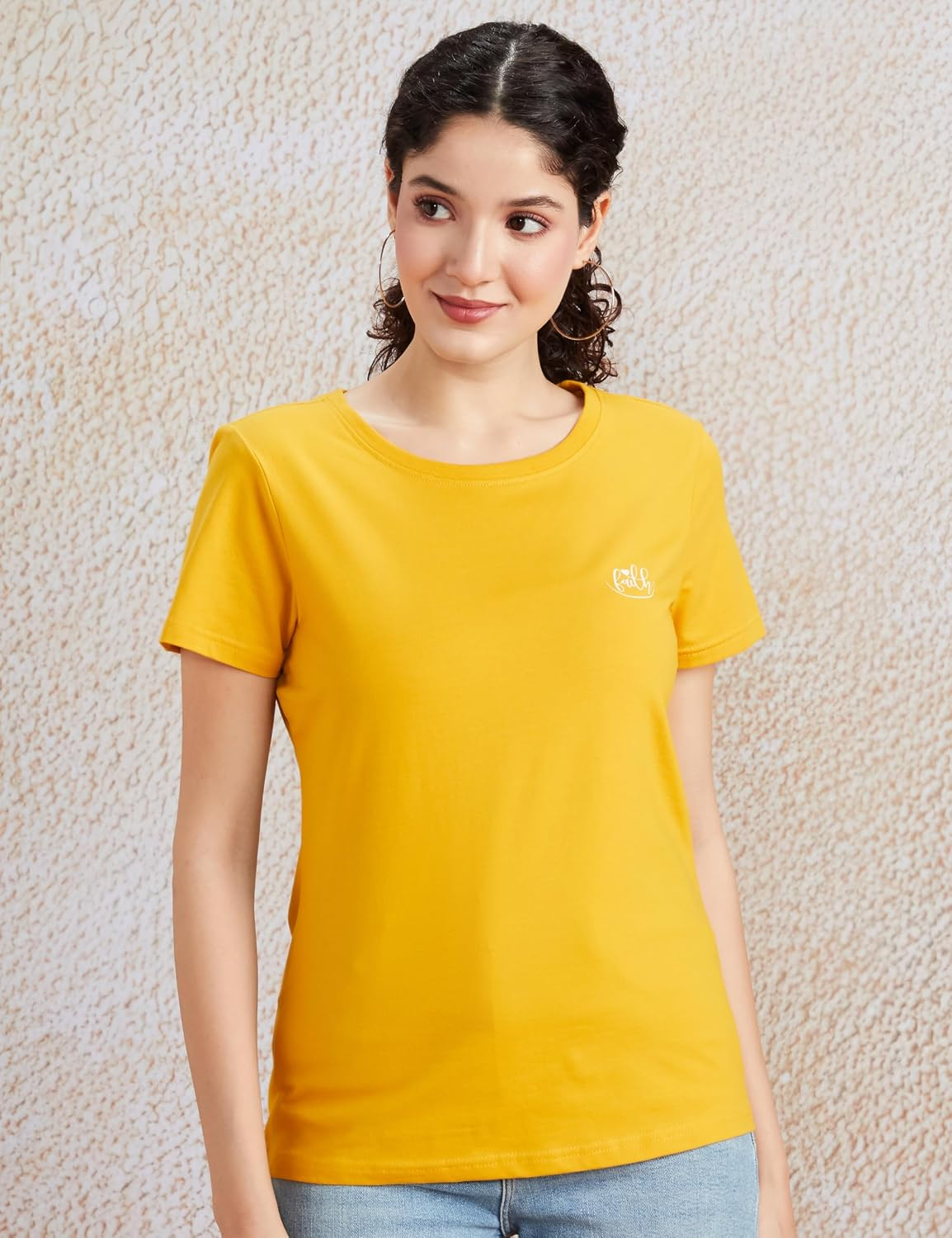 Symbol Women's Cotton-Stretch Round-Neck T-Shirts - Pack of 2 - Image 124
