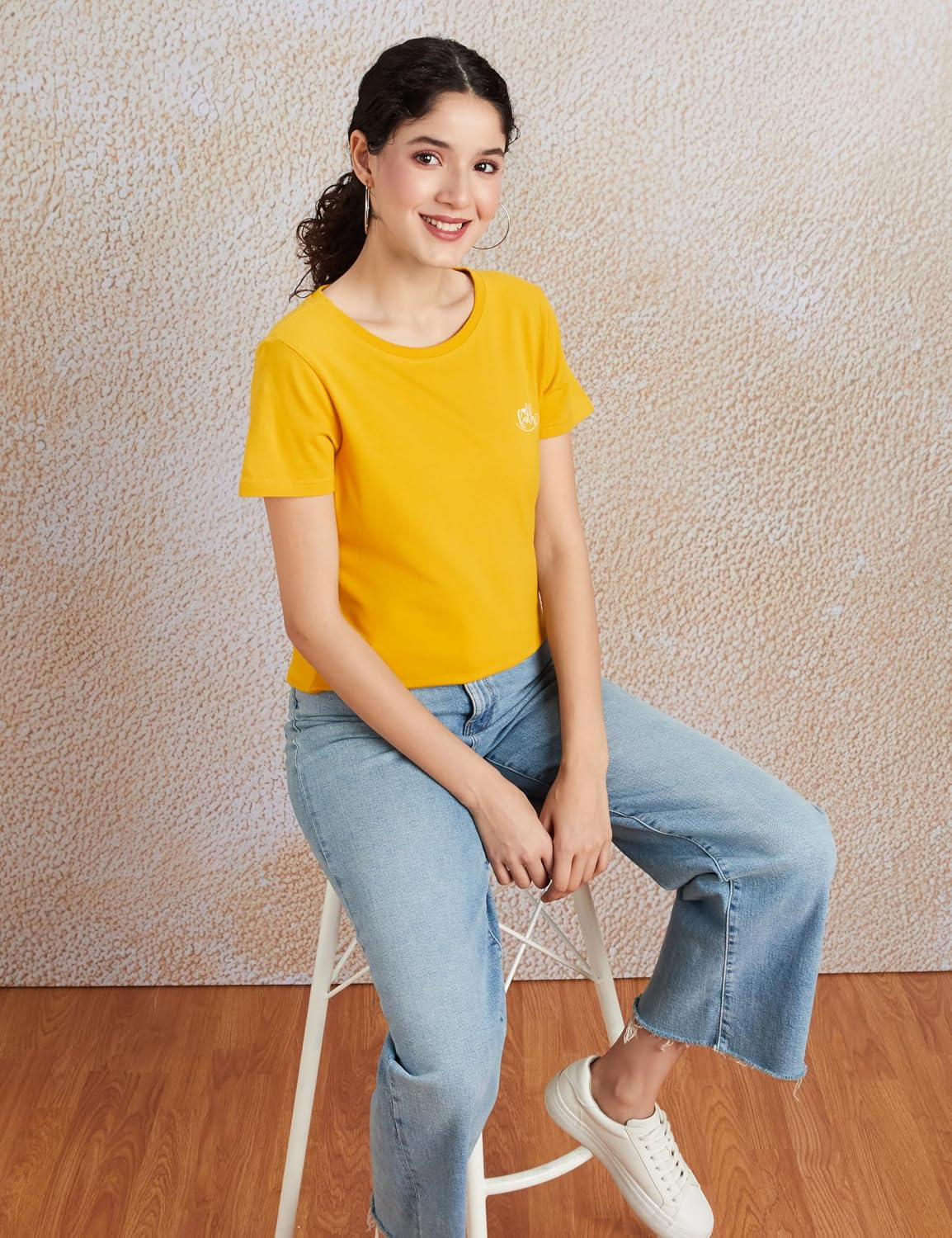 Symbol Women's Cotton-Stretch Round-Neck T-Shirts - Pack of 2 - Image 126