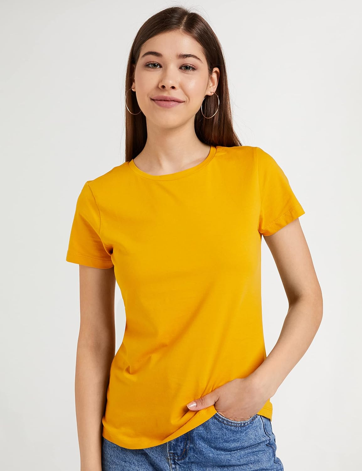 Symbol Women's Cotton-Stretch Round-Neck T-Shirts - Pack of 2 - Image 130
