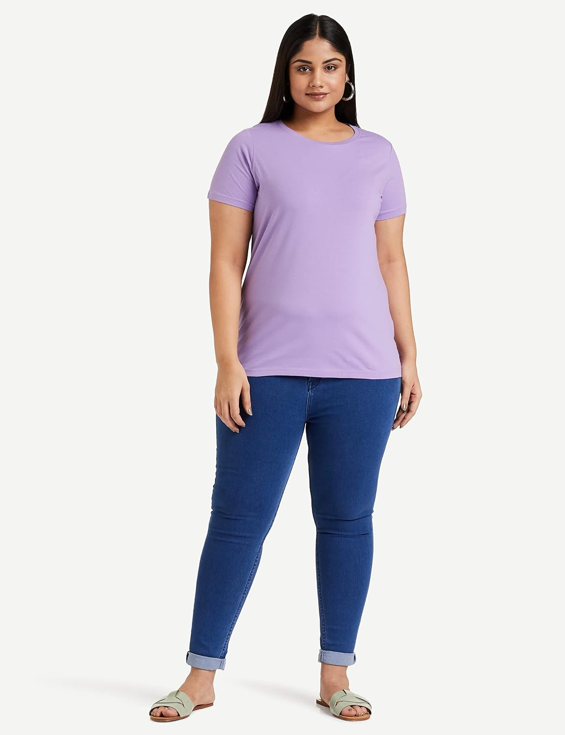 Symbol Women's Cotton-Stretch Round-Neck T-Shirts - Pack of 2 - Image 144