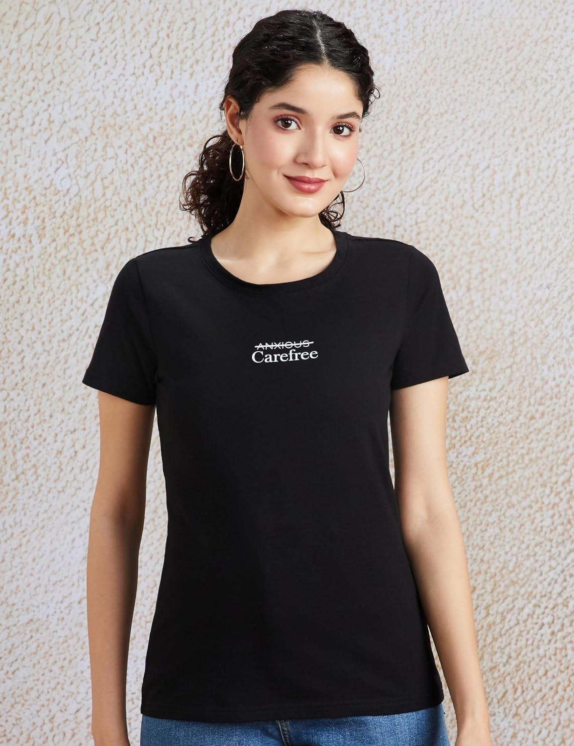 Symbol Women's Cotton-Stretch Round-Neck T-Shirts - Pack of 2 - Image 150