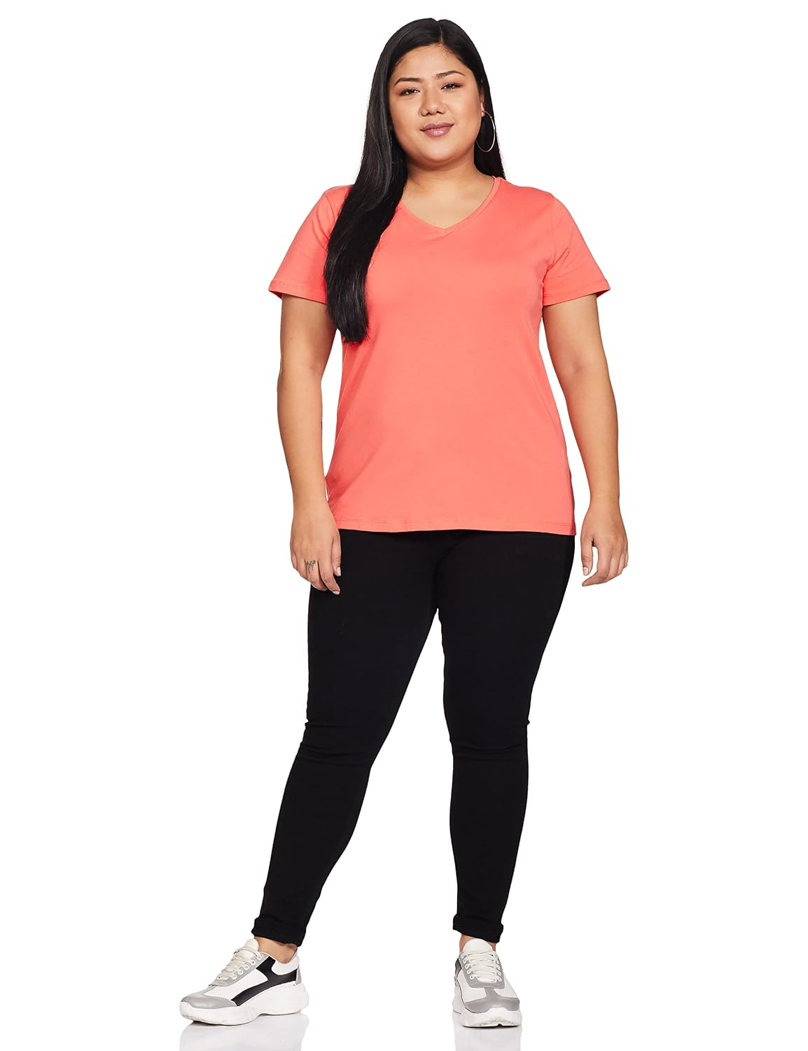 Symbol Women's Cotton-Stretch V-Neck T-Shirts - Pack of 2 - Image 19