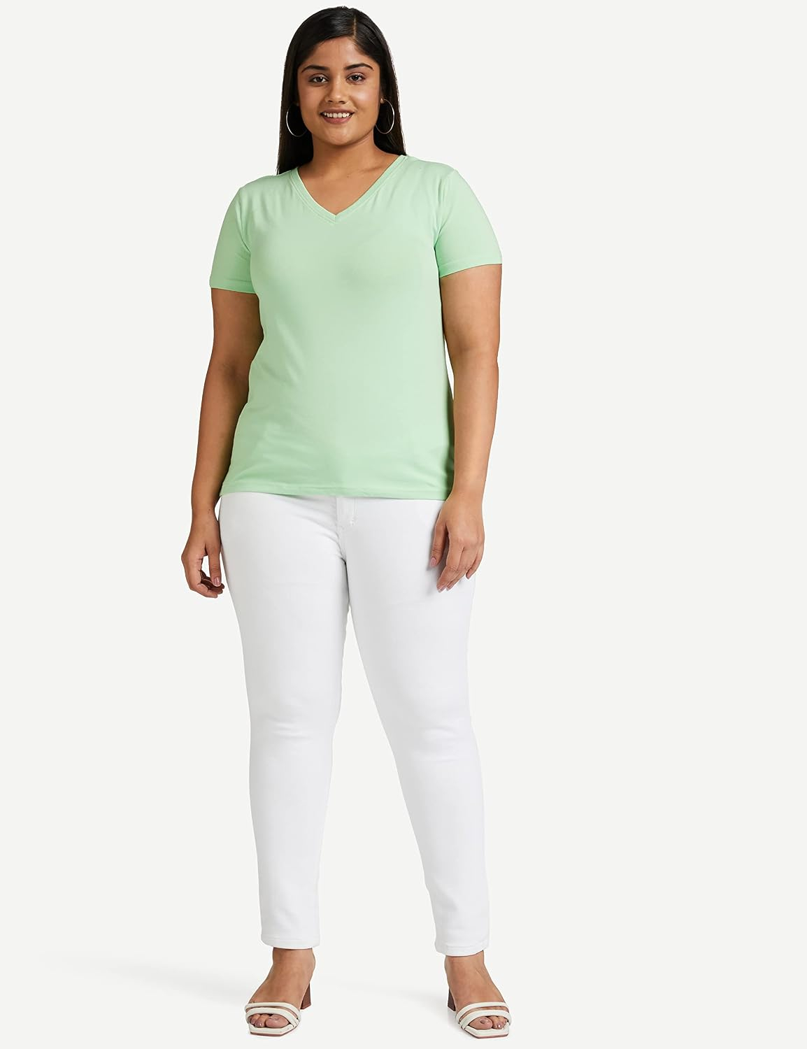 Symbol Women's Cotton-Stretch V-Neck T-Shirts - Pack of 2 - Image 32
