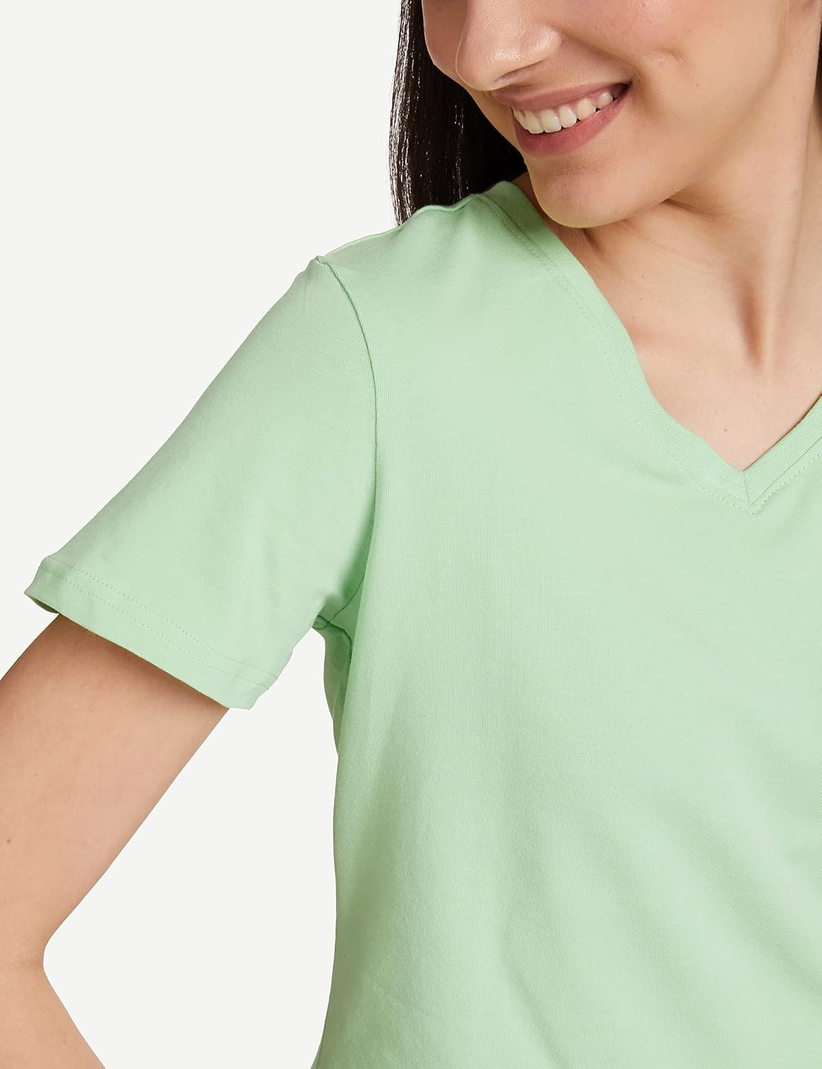 Symbol Women's Cotton-Stretch V-Neck T-Shirts - Pack of 2 - Image 33