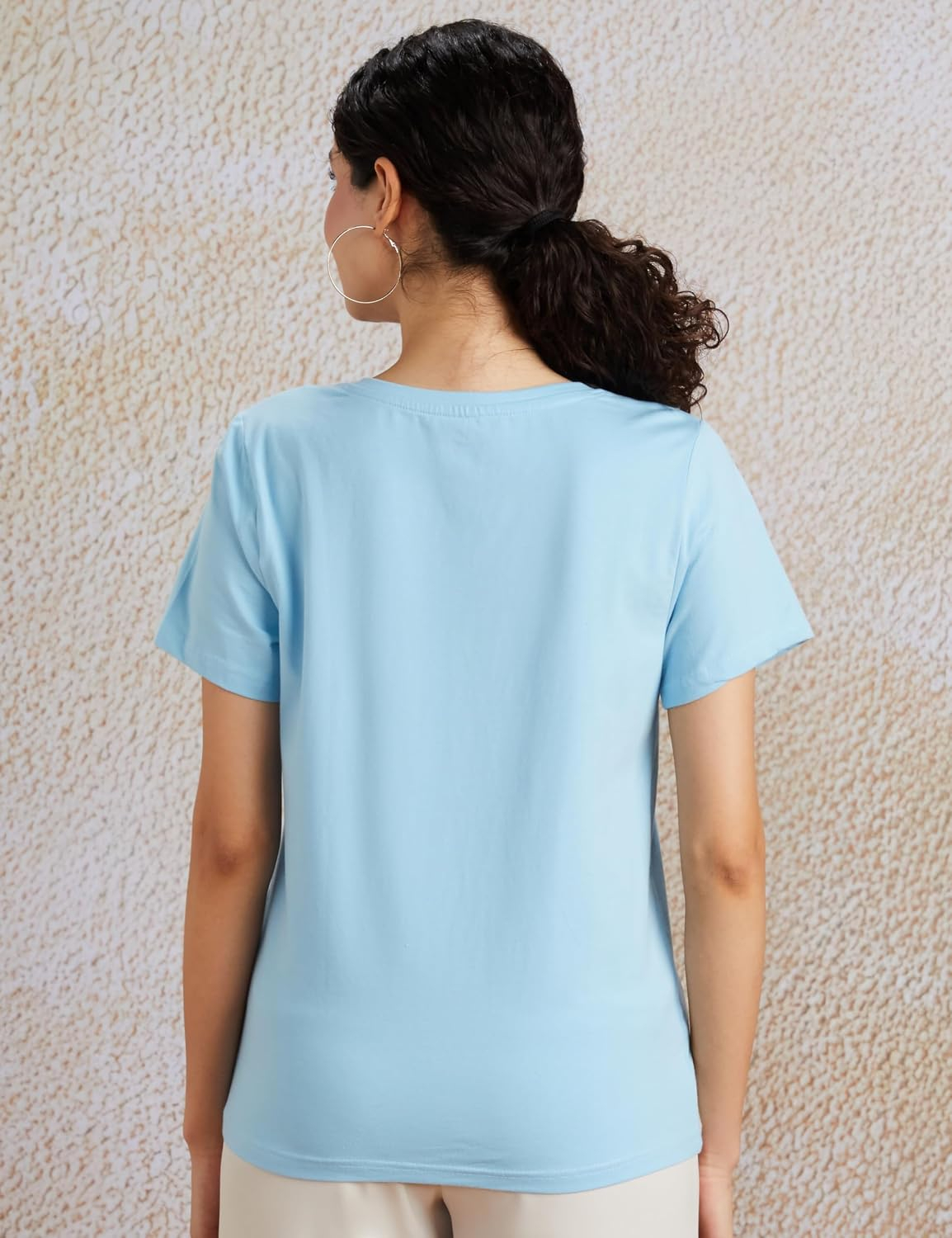 Symbol Women's Cotton-Stretch V-Neck T-Shirts - Pack of 2 - Image 37