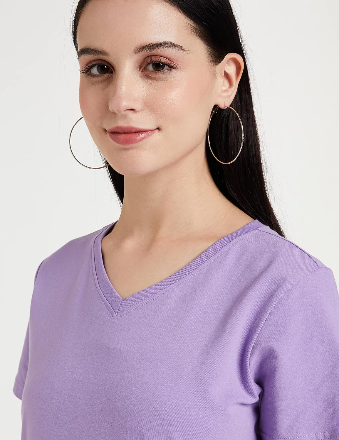 Symbol Women's Cotton-Stretch V-Neck T-Shirts - Pack of 2 - Image 45