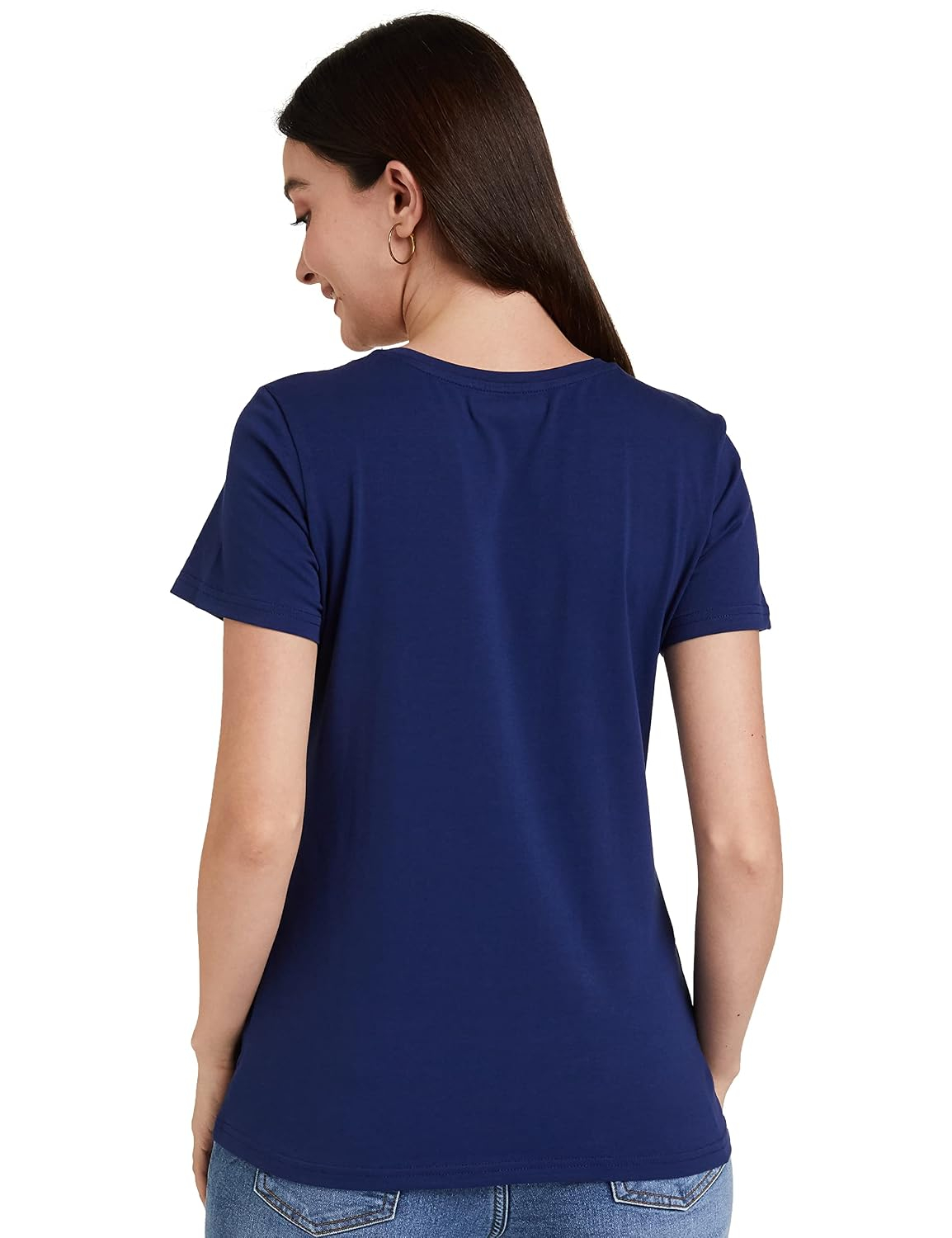 Symbol Women's Cotton-Stretch V-Neck T-Shirts - Pack of 2 - Image 50