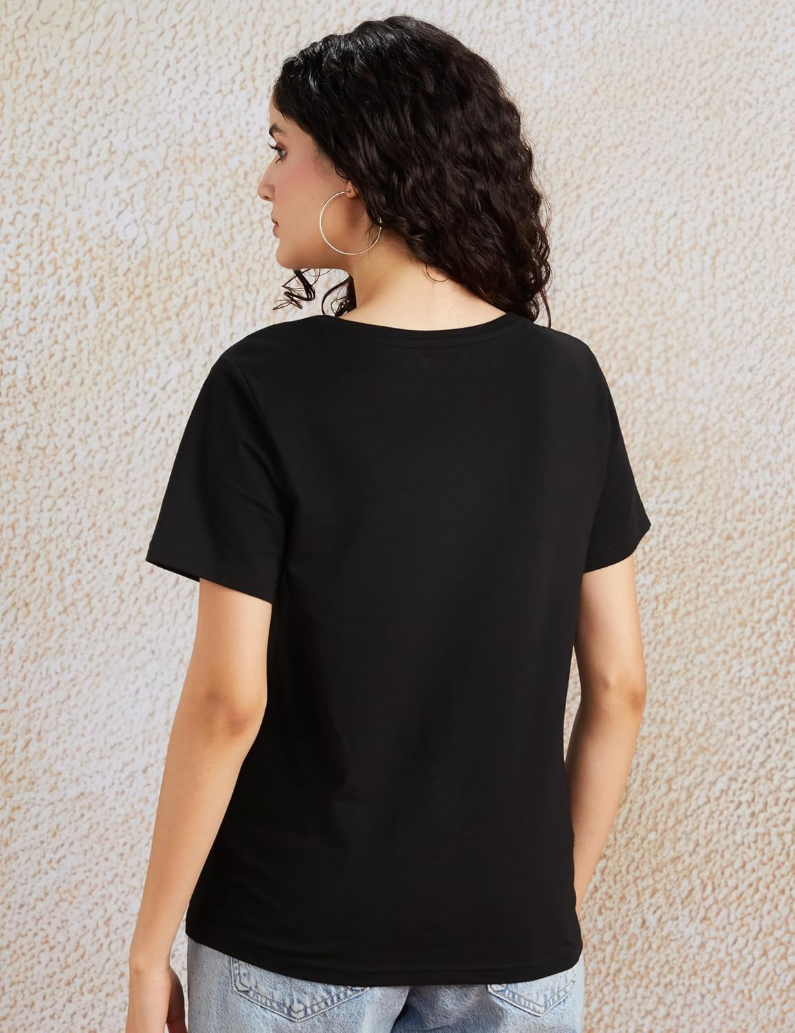 Symbol Women's Cotton-Stretch V-Neck T-Shirts - Pack of 2 - Image 57