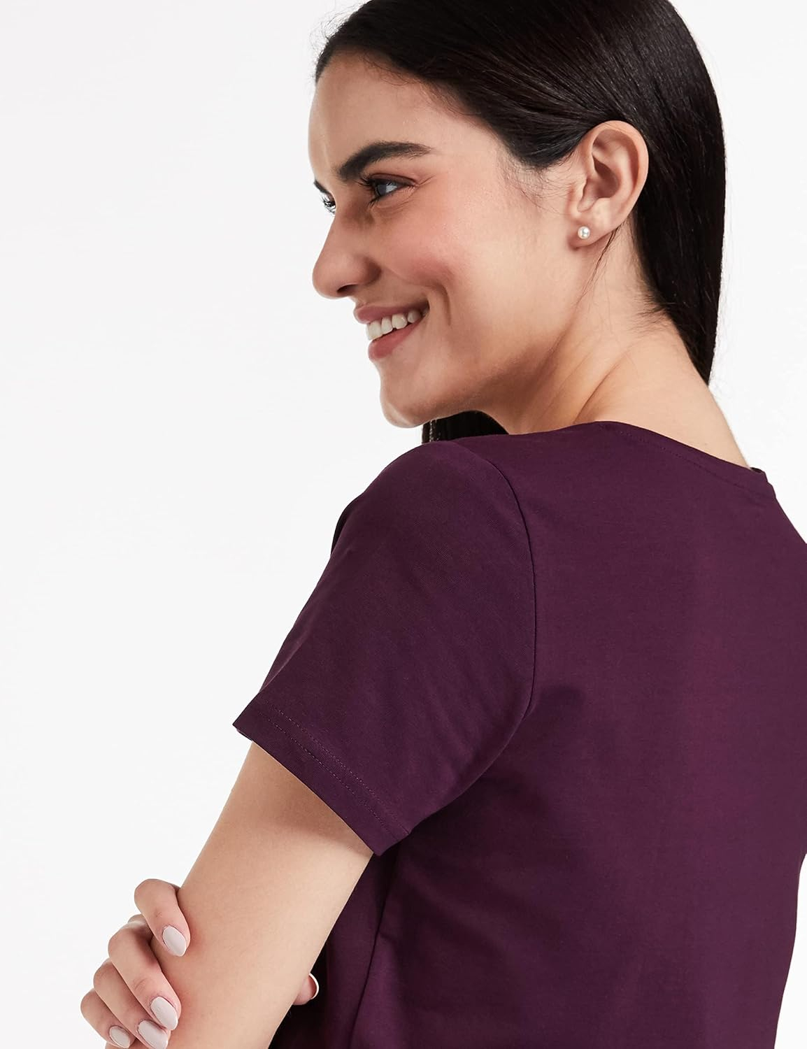 Symbol Women's Cotton-Stretch V-Neck T-Shirts - Pack of 2 - Image 68