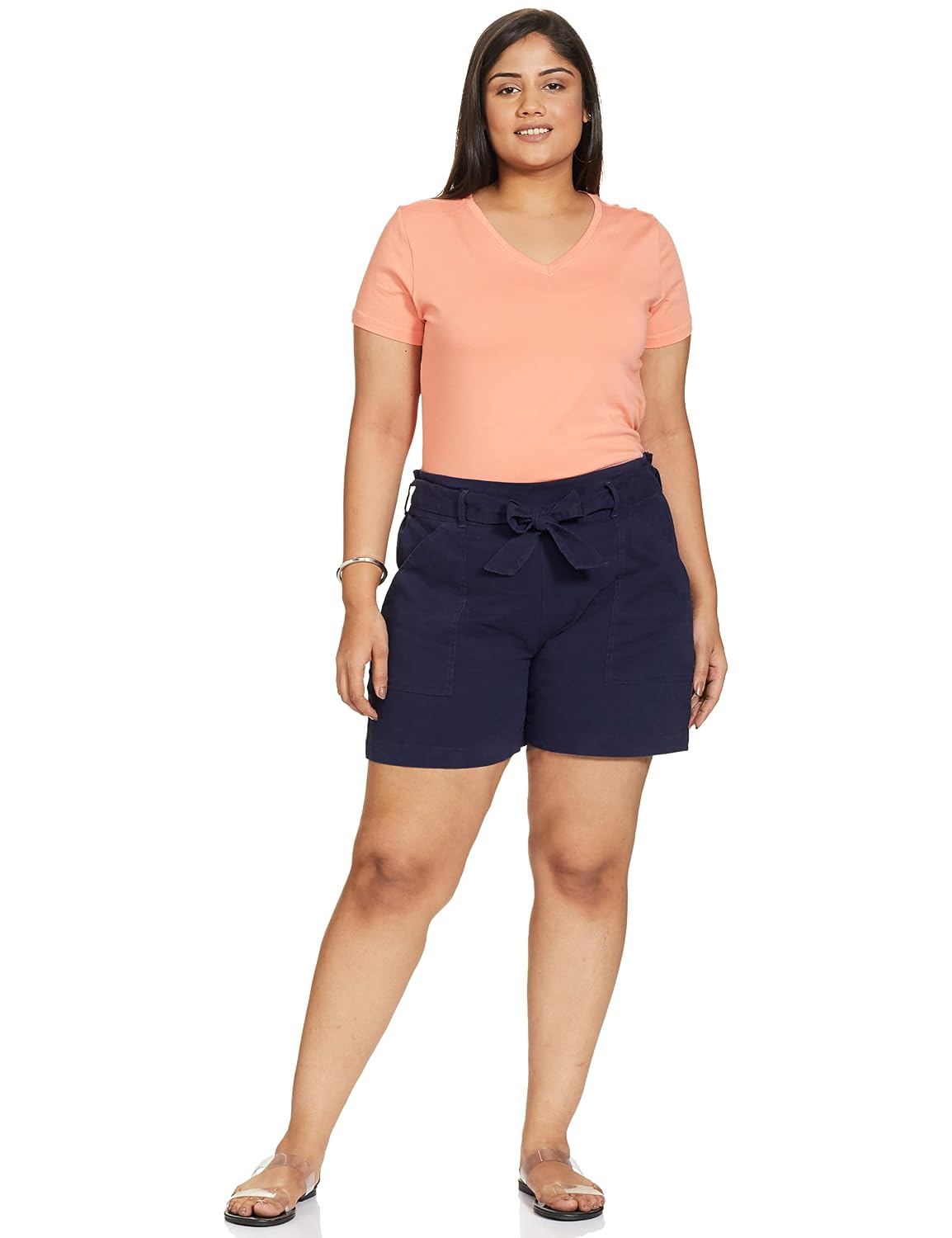 Symbol Women's Cotton-Stretch V-Neck T-Shirts - Pack of 2 - Image 91