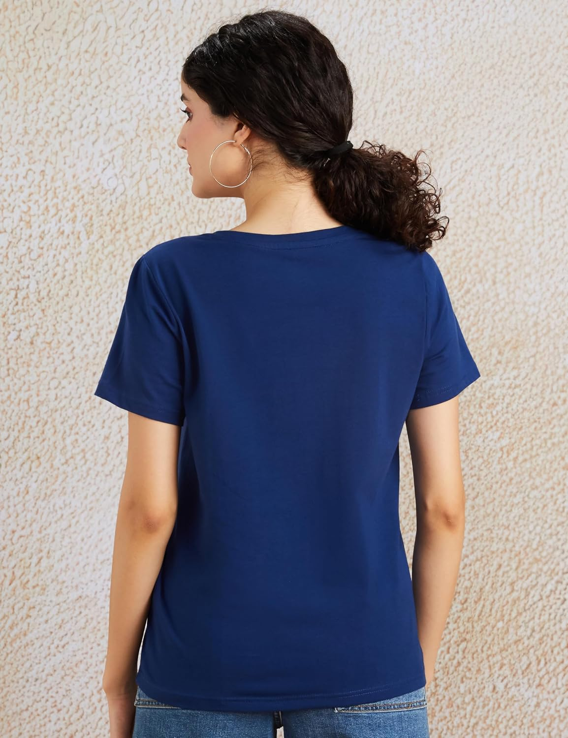 Symbol Women's Cotton-Stretch V-Neck T-Shirts - Pack of 2 - Image 95