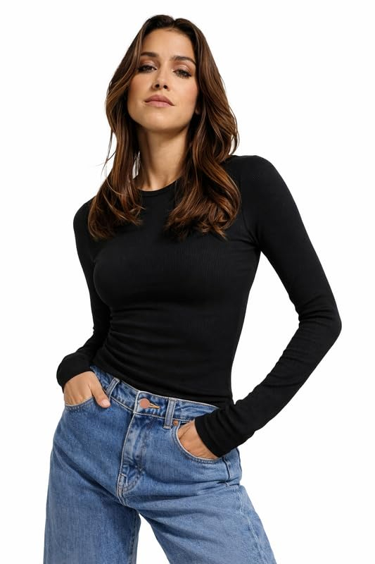 London Hills Women's Long-Sleeve Ribbed Top - Image 7