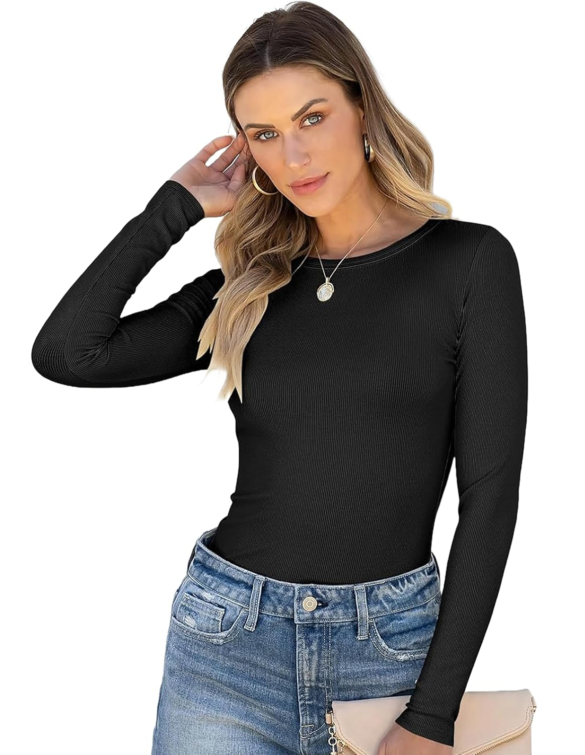 London Hills Women's Long-Sleeve Ribbed Top - Image 21