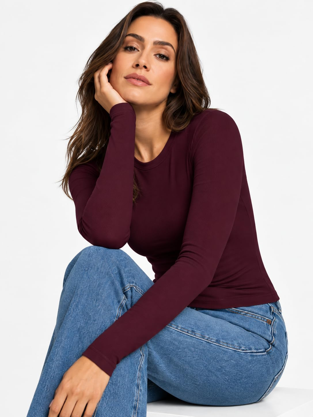 London Hills Women's Long-Sleeve Ribbed Top - Image 32