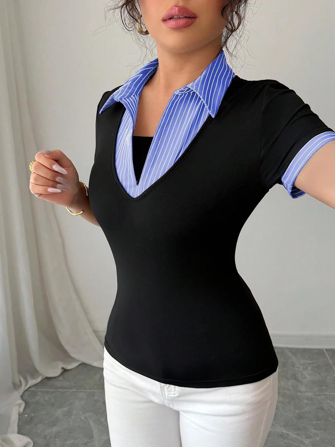 LITZO Women's Casual Cotton-Blend Shirt - Image 18