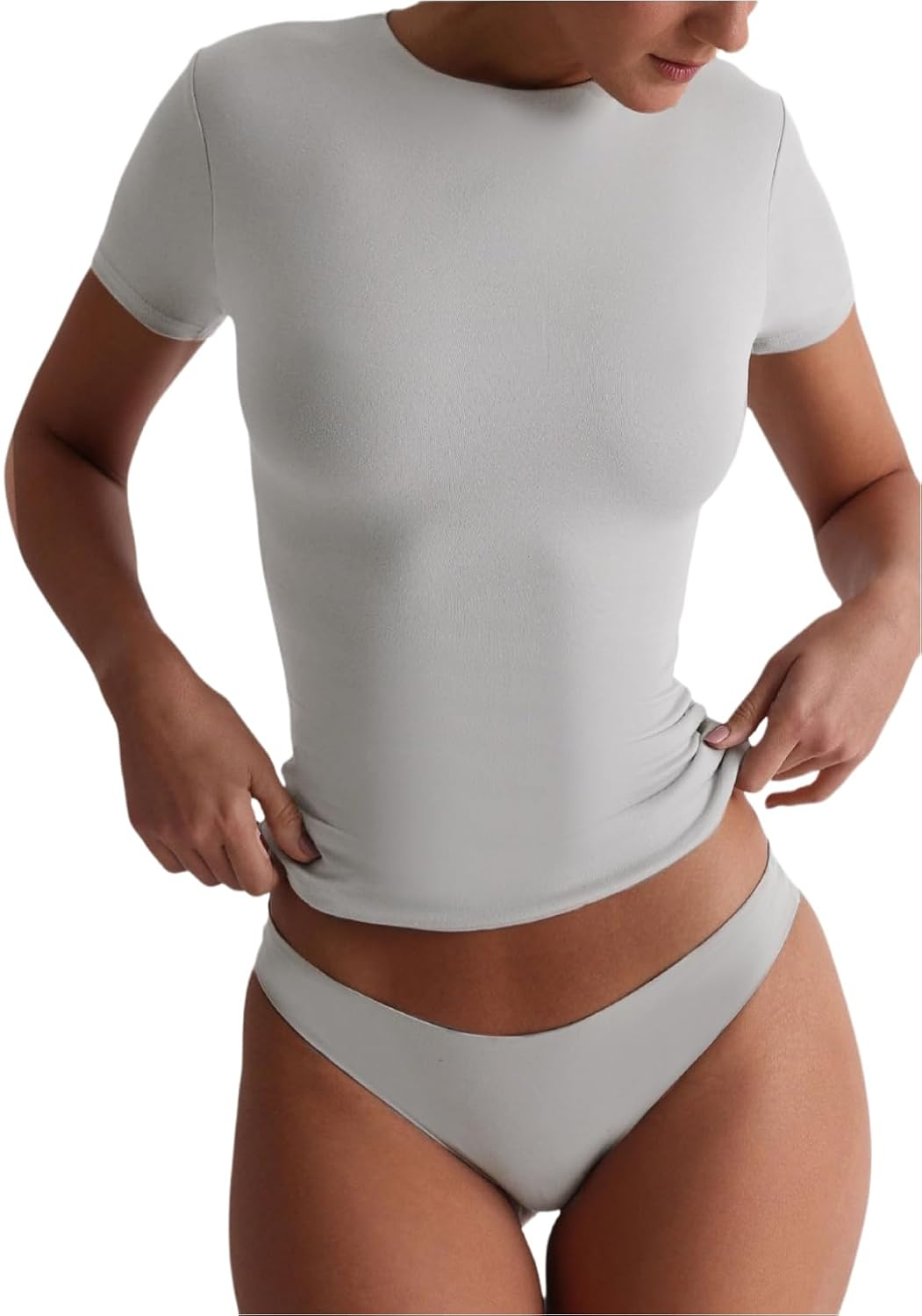 SIGHTBOMB Women's Double-Layer Short-Sleeve Cuddle Tee - Image 7