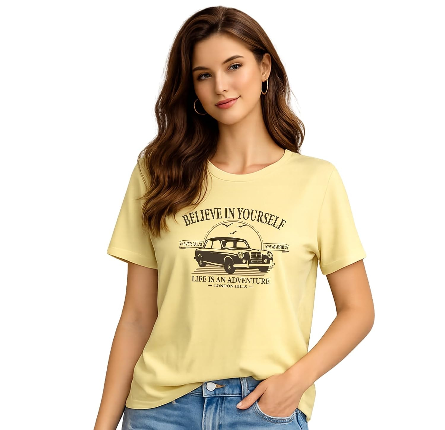 London Hills Women's Loose-Fit Graphic T-Shirt - Image 7